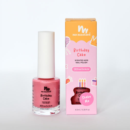 no nasties scented nail polish in birthday cake