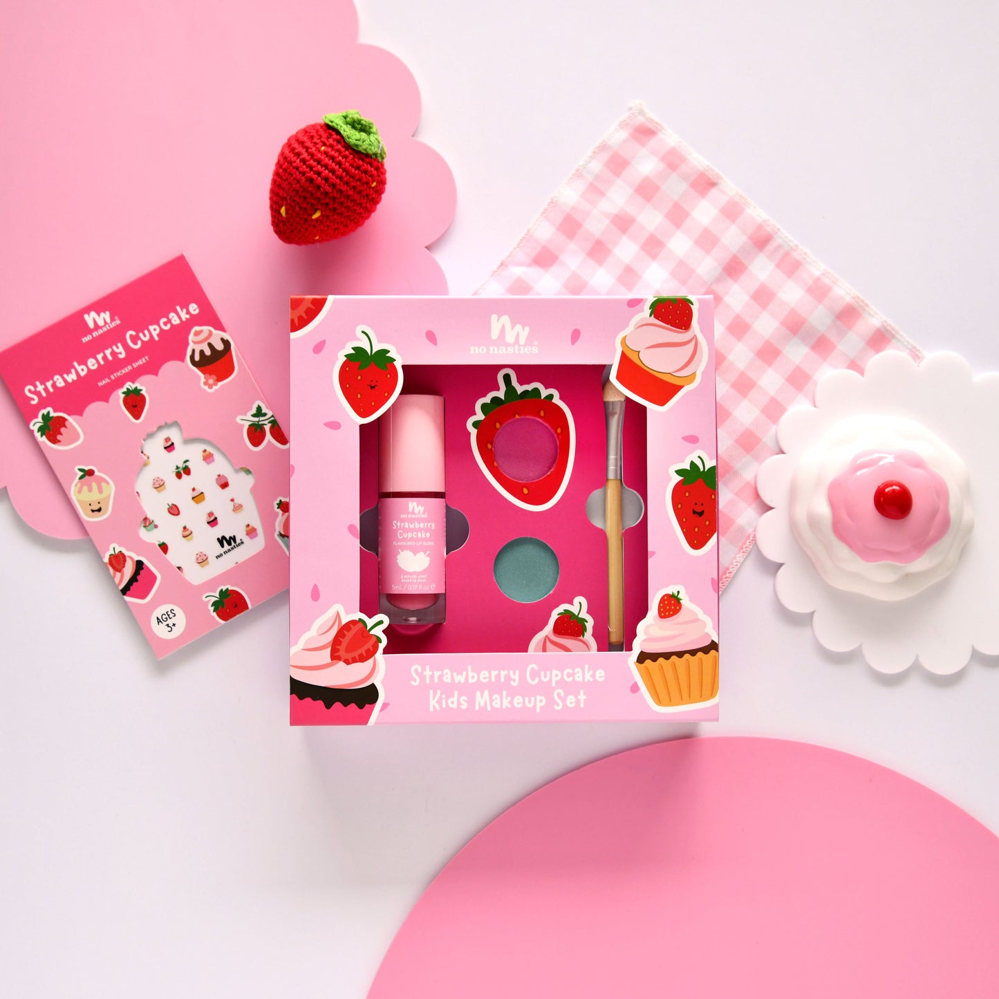 Strawberry Cupcake Kids Makeup Set