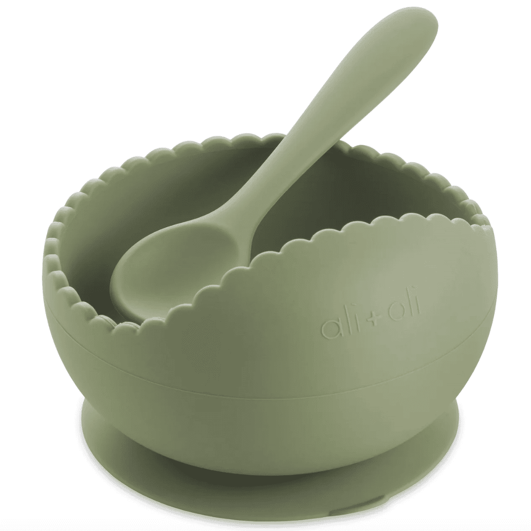 ali+oli silicone grip bowl & spoon set