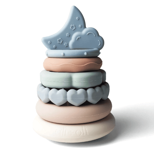 ali + oli soft silicone stacking ring tower (6-pc)