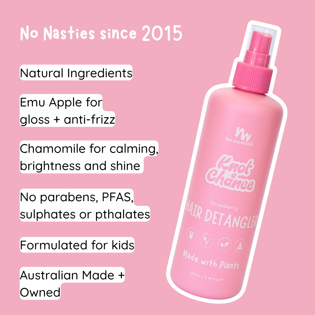 No Nasties Kids Hair Detangling Spray in Strawberry