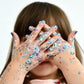 no nasties kids nail polish in mermaid blue (unscented)