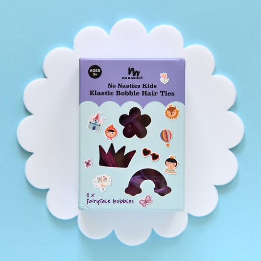 no nasties kids fairytale bobbles elastics set