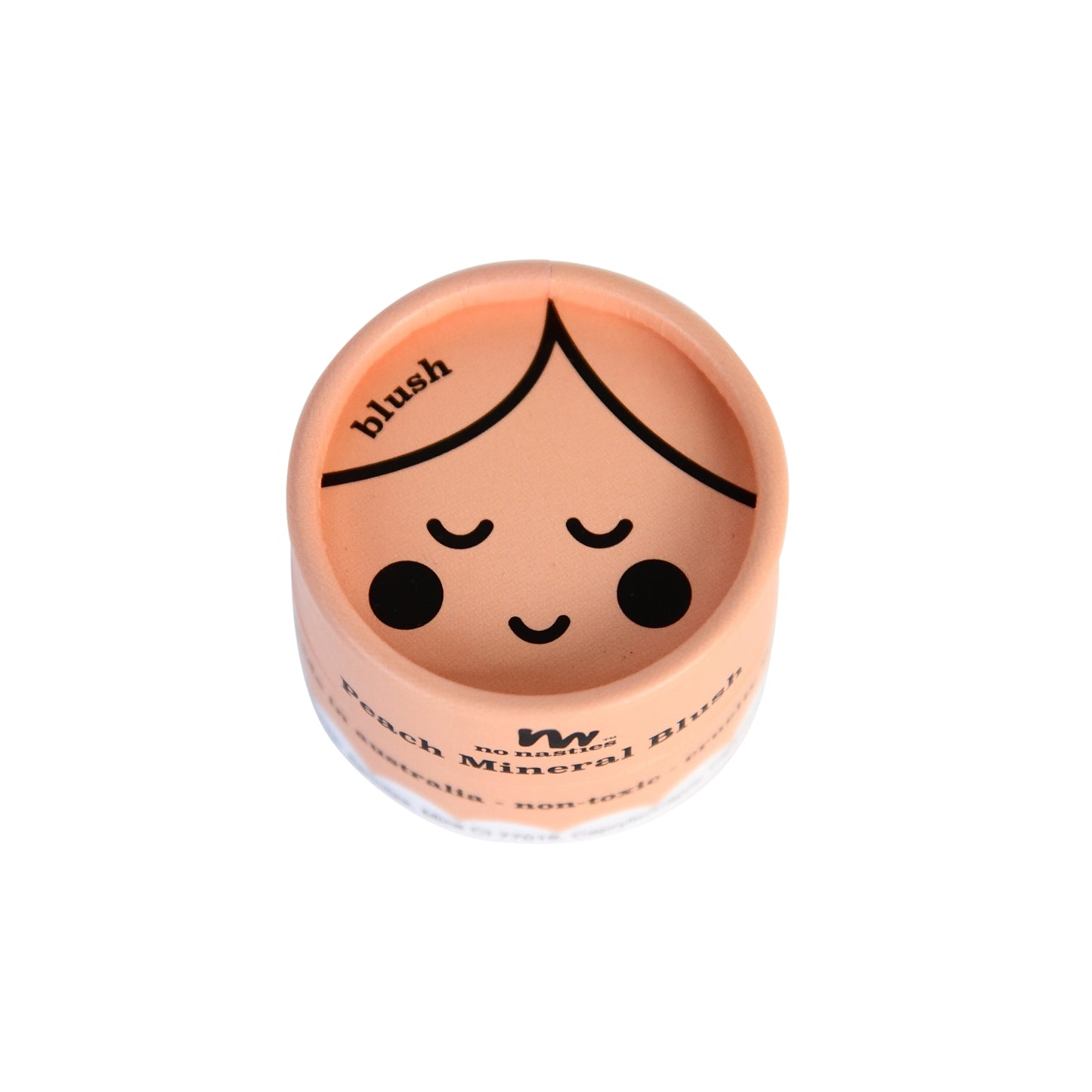 no nasties kids eco natural pressed powder blush in peach