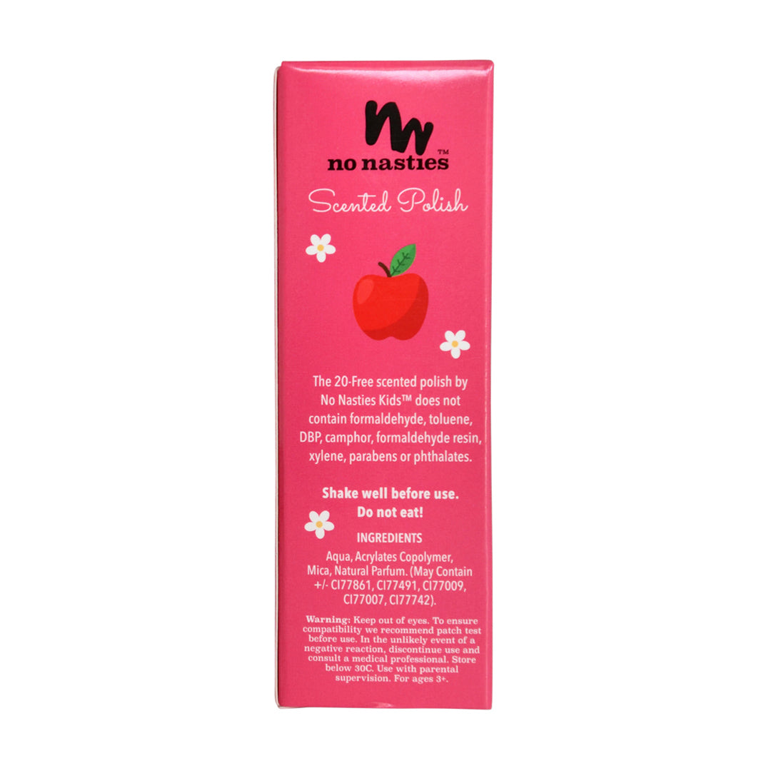 no nasties kids cherry berry nail polish in bright pink (scented) [NEW]