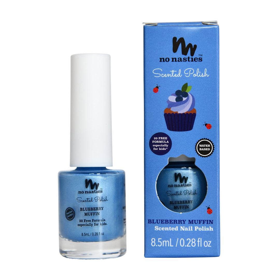 no nasties kids blueberry muffin nail polish in blue (scented) [NEW]