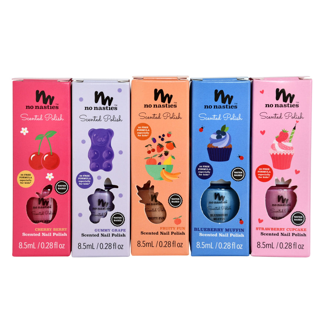 no nasties kids blueberry muffin nail polish in blue (scented) [NEW]