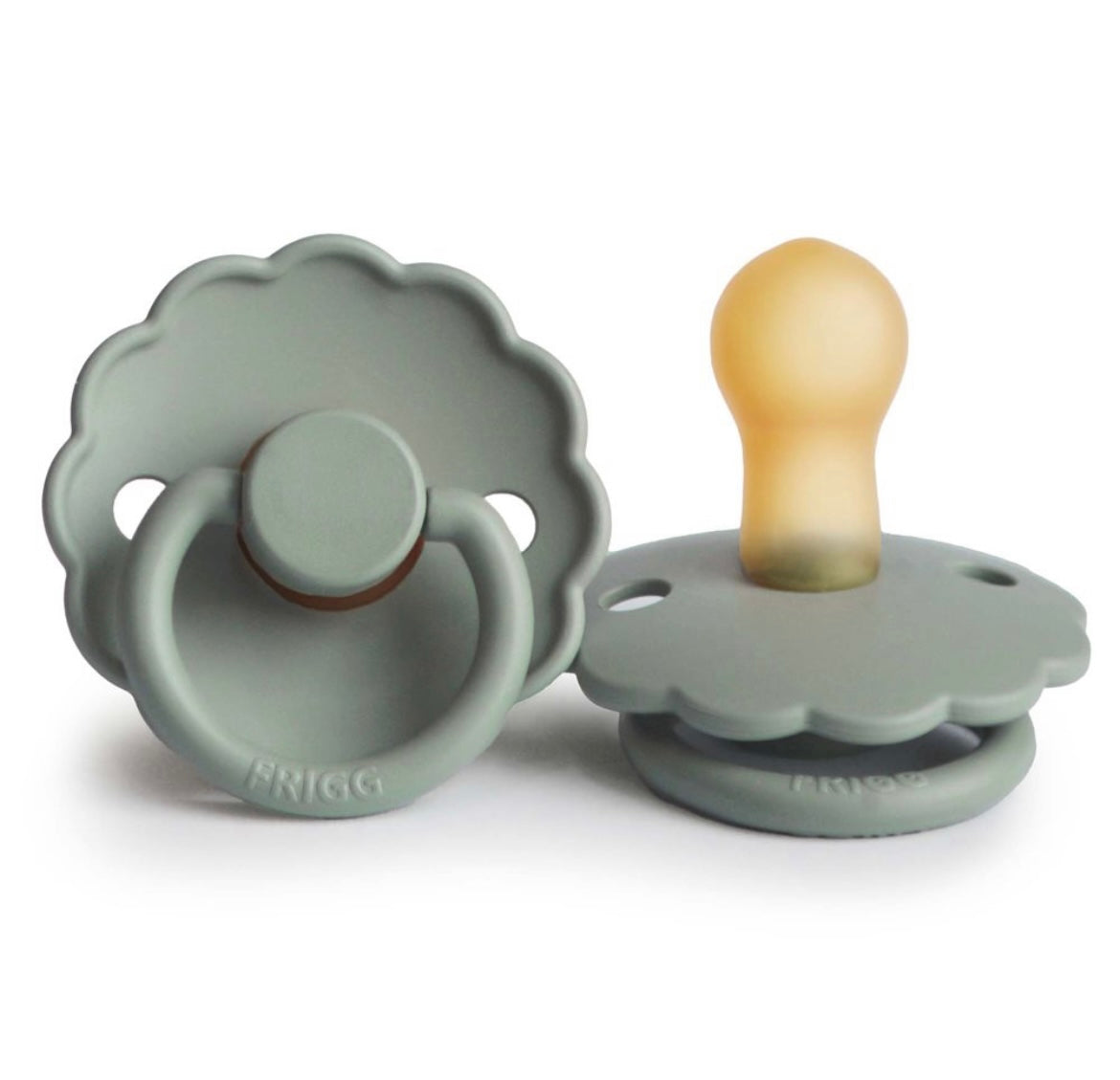 frigg daisy latex pacifier in sage