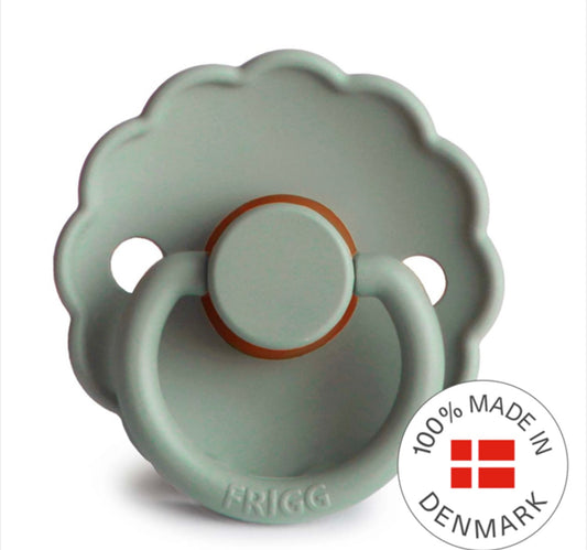 frigg daisy latex pacifier in sage