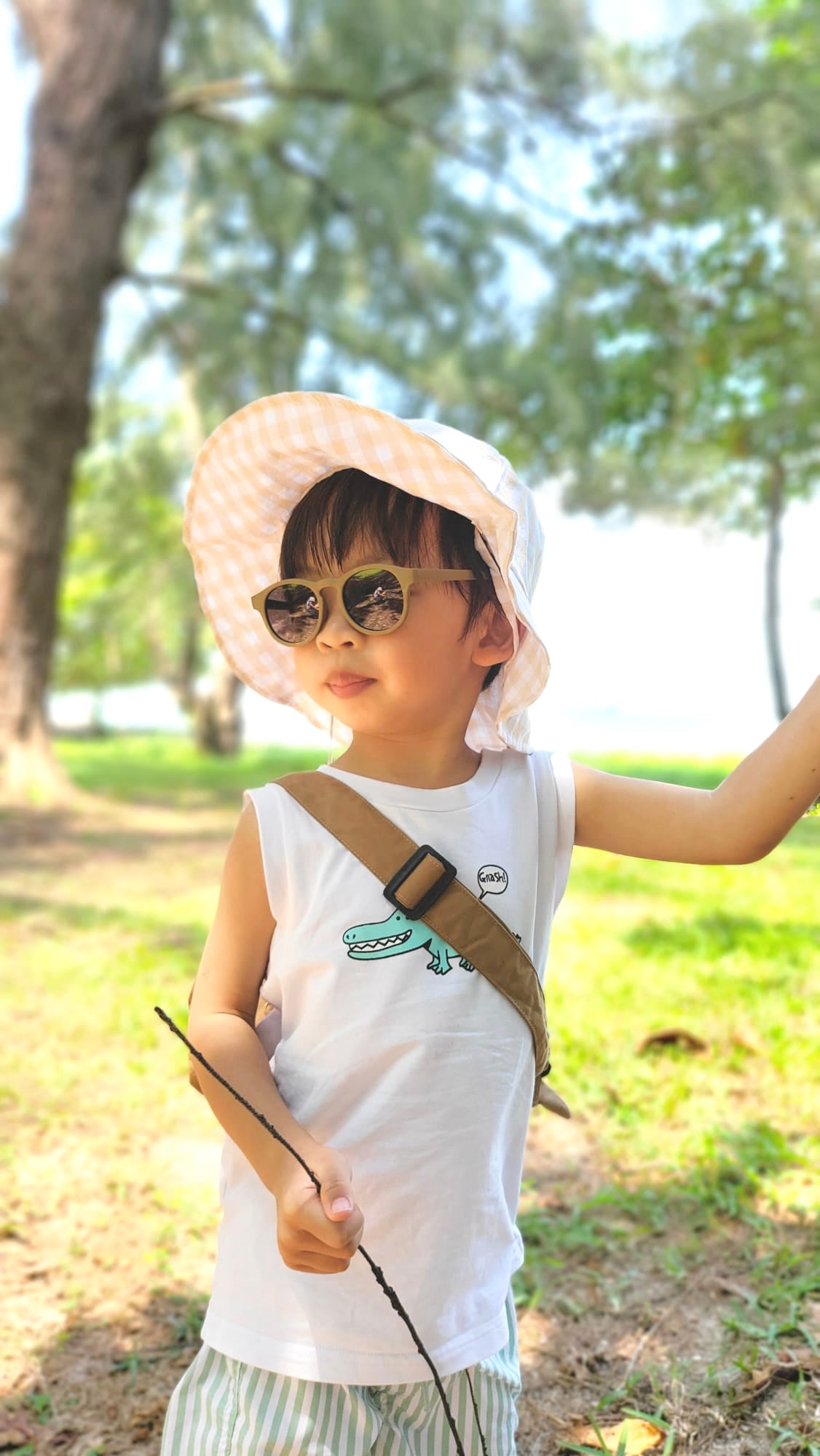 gingham bucket hat